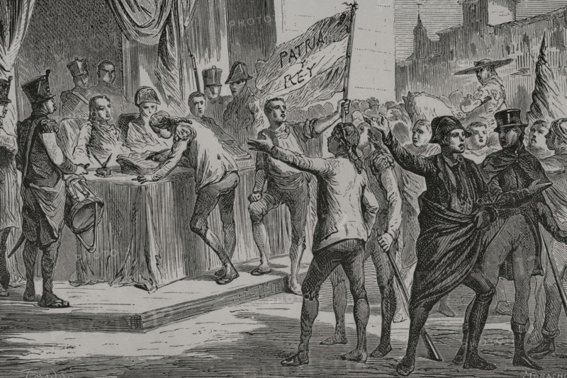 Espartero enlisting as a volunteer in 1808 to serve the nation at the outbreak of the Peninsular War Creator: Benigno Moracho.