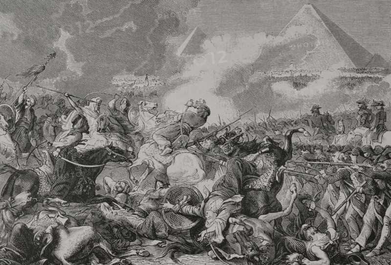 Napoleonic Wars: Charge of the Mamluks, Battle of the Pyramids (21 July 1798), 1879.  Creator: Auguste Pontenier.
