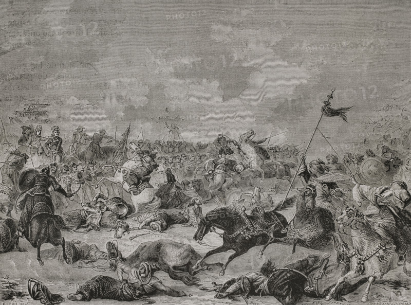 Napoleonic Wars: Battle of Mount Tabor (16 April 1799), 1879. Creator: Adolphe François Pannemaker.