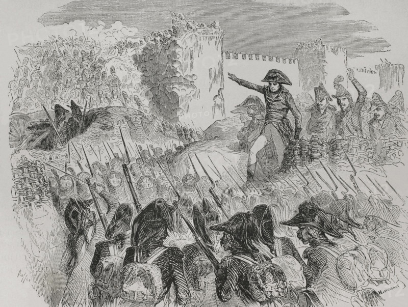 Napoleonic Wars: Siege of Acre (20 March to 21 May 1799), 1879.  Creator: Hippolyte Lavoignat.