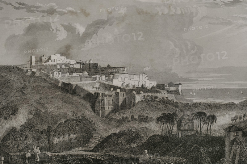 Jaffa - General view of the city, 1840. Creator: Charles Nicolas Ransonnette.