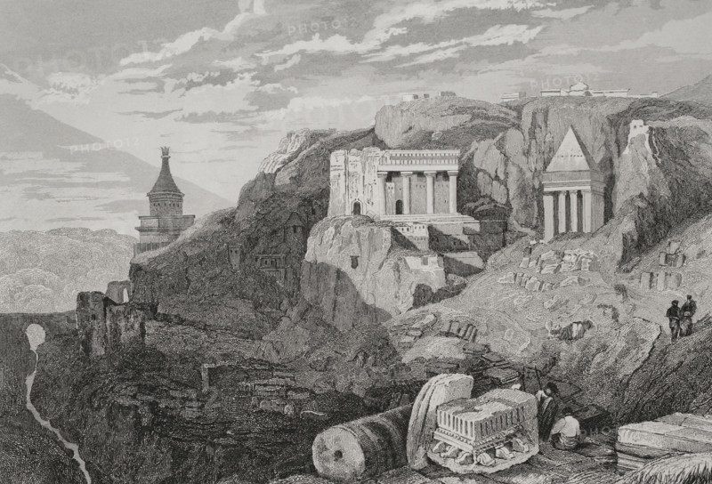 Valley of Josaphat, Jerusalem, 1840. Creator: Aubert.