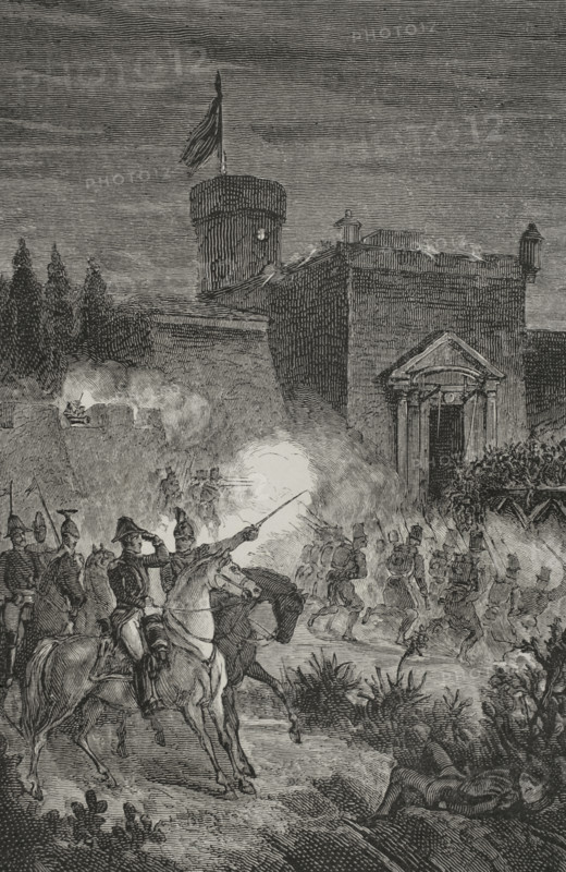 First Carlist War (1833-1840): Taking of Morella, 1879.  Creator: Jose Gomez.