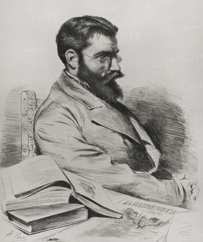 Francisco Pradilla y Ortiz (1848-1921), Spanish painter, 1878.  Creator: Alfredo Perea.