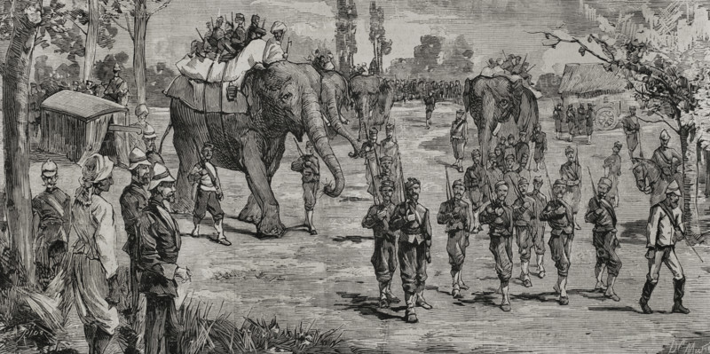 Second Afghan War (1878-1880): Expedition of Gurkha troops from Almorah to Lahore, 1878. Creator: Bernardo Rico.