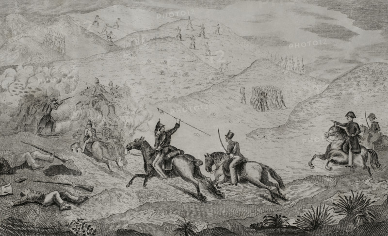 First Carlist War (1833-1840): The front in Valencia, Battle of Chiva (2nd April 1836), 1845. Creators: Antonio Gómez y Cros, Jose Gomez.