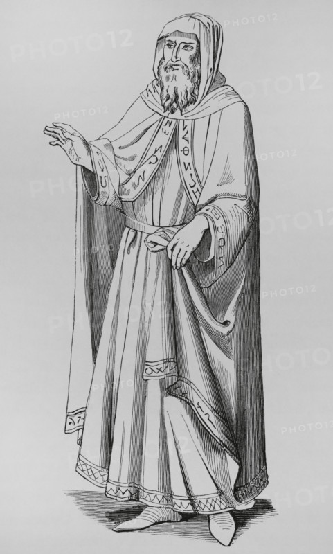 Costume of an Italian Jew in the 15th century, (1878).  Creator: Unknown.