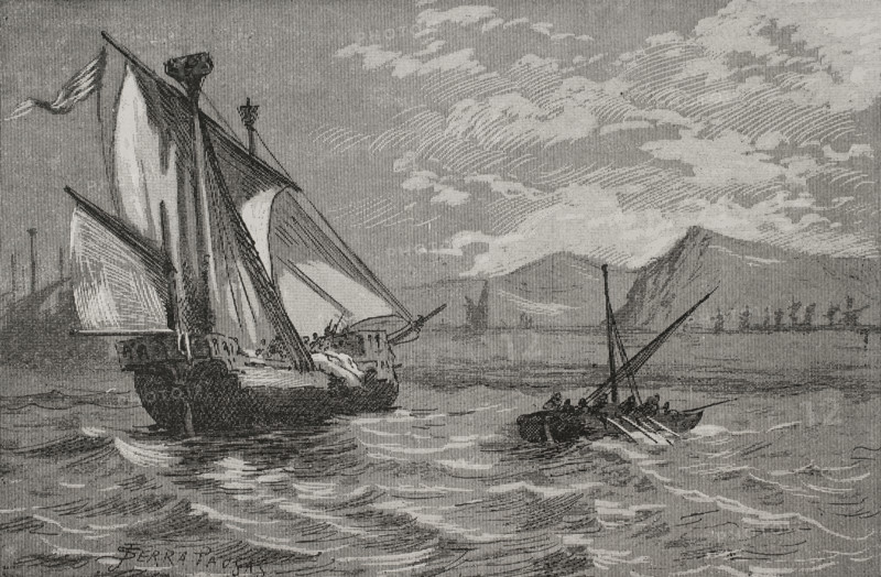 The Catalan-Aragonese squadron in Salou, Conquest of Majorca by King James I (1208-1276), 1890.  Creator: Joan Serra y Pausas.