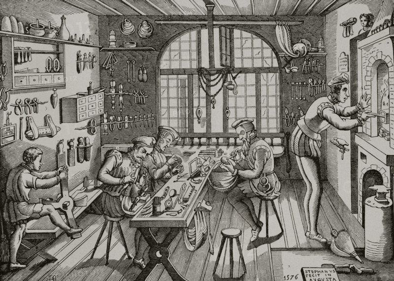 Etienne Delaune, Goldsmith's Workshop, 1877.  Creator: Etienne Delaune.