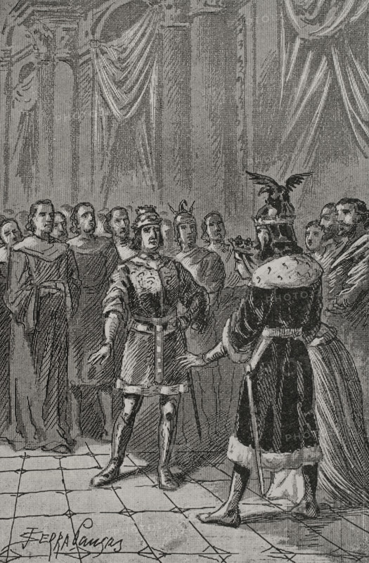 Conferences held in Vitoria in 1476 (1890).  Creator: Joan Serra y Pausas.