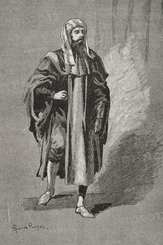 Ibn Tumart (Abu Abd Allah Amghar Ibn Tumart (c1080-1130), Berber Muslim leader, 1890.  Creator: Joan Serra y Pausas.