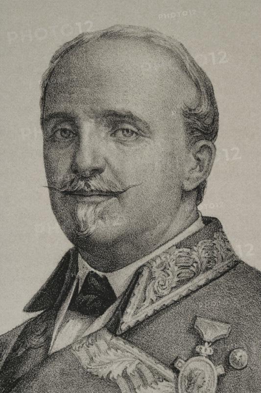 Leopoldo O'Donnell (1809-1867), Spanish military and politician, 1869. Detail. Creator: Jose Cuevas.