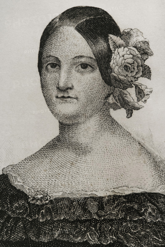 María Cristina de Borbón Dos Sicilias, (1806-1878), Queen consort of Spain by her marriage..., 1842. Creator: Jose Gomez.