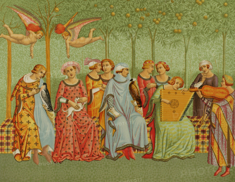 The Dream of Life, after a fresco attributed to Andrea Orcagna (1308-1368), 1877. Creator: Franz Kellerhoven.