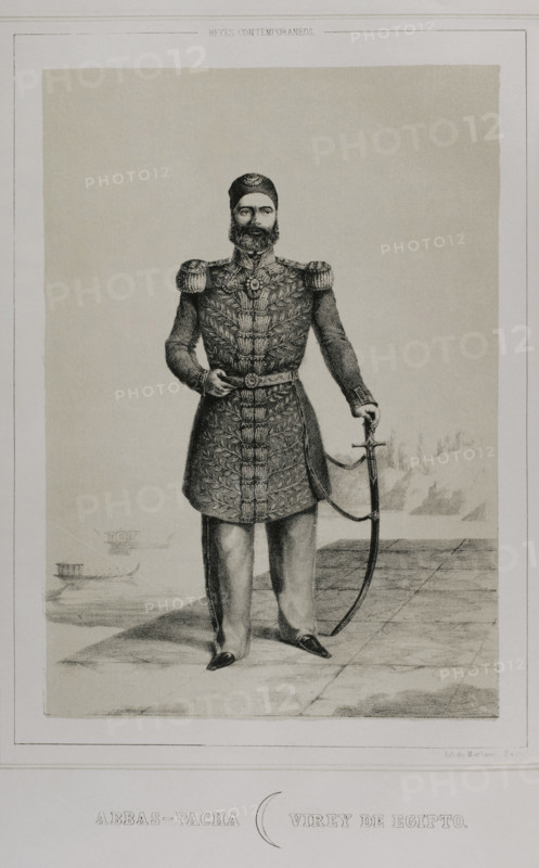 Abbas I of Egypt, (1812-1854), Wali of Egypt under the Ottomans from 1848 to 1854, 1852. Creator: Martinez.
