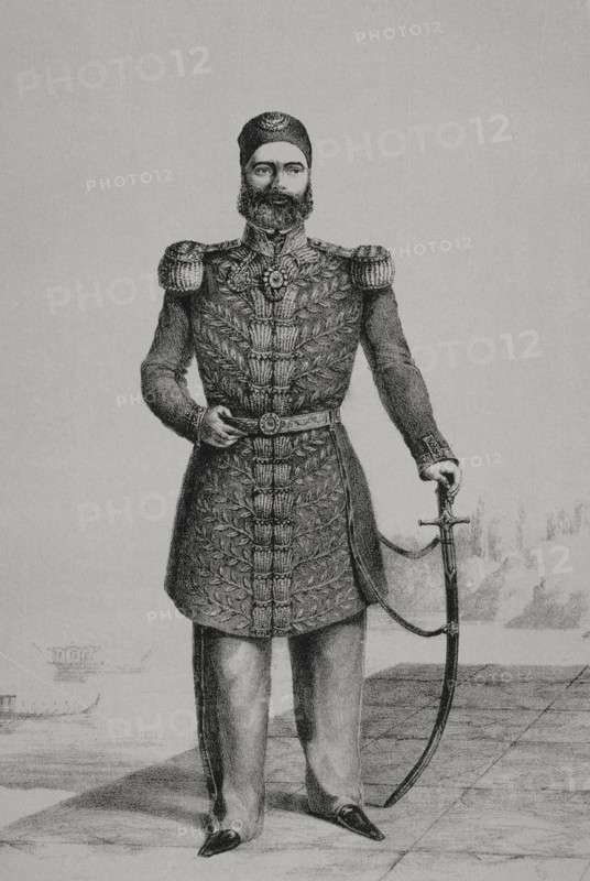 Abbas I of Egypt, (1812-1854), Wali of Egypt under the Ottomans from 1848 to 1854, 1852.  Creator: Martinez.