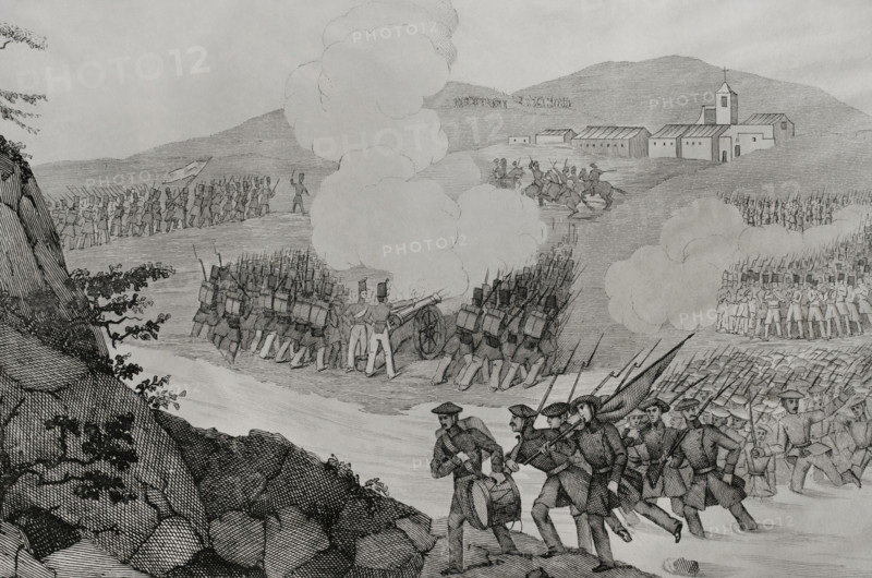 First Carlist War, (1833-1840): Battle of Mendigorria, (16th July 1835), 1845 .  Creator: Manuel Miranda.