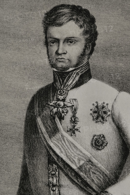 Leopold II, (1797-1870), Grand Duke of Tuscany (1824-1859), 1852. Detail. Creator: Julio Donón.
