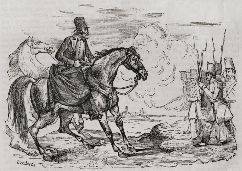 First Carlist War, (1833-1840): Jerónimo Merino Cob, known as Cura Merino (1769-1844), a..., 1842. Creator: Vicente Urrabieta.