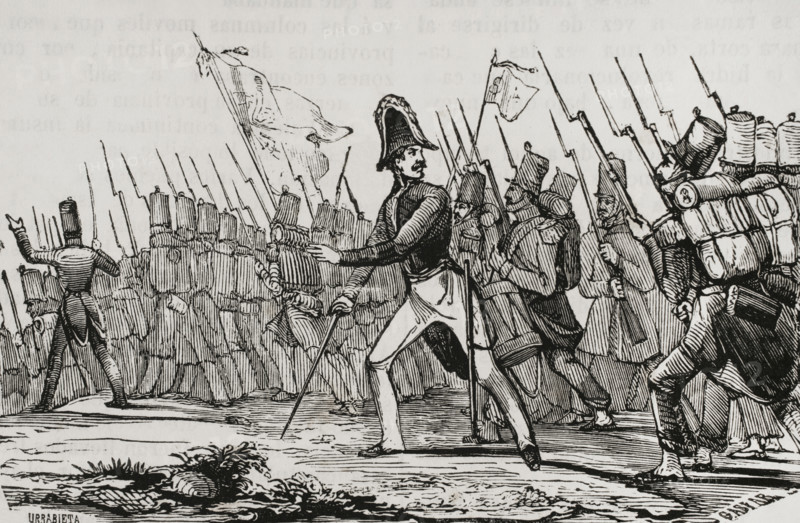 First Carlist War, (1833-1840): Carlist uprising in Morella, 1838. Creator: Gaspar.