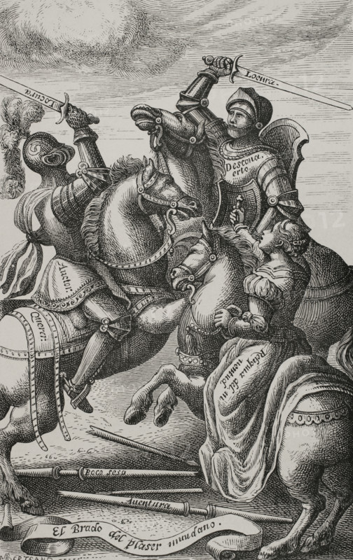 The chivalry represented by allegorical characters, 1553, (1877).  Creator: Jules Jean Marie Joseph Huyot.
