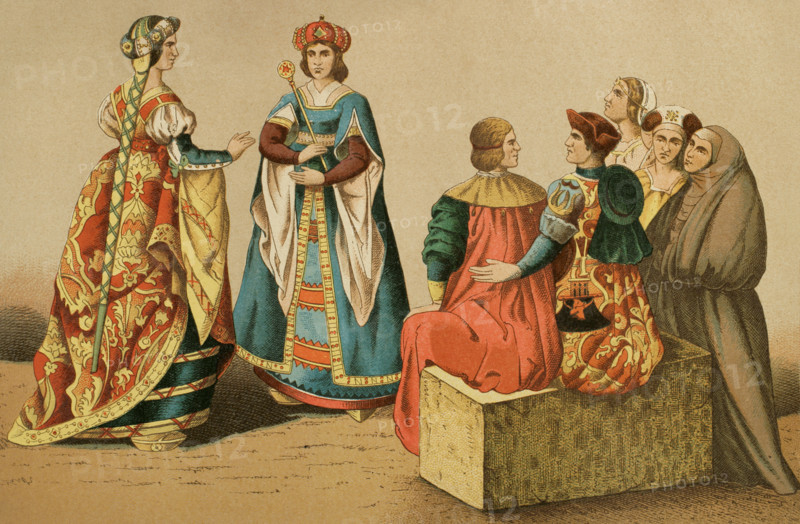 Spanish costumes of the 15th century, 1881. Creator: Unknown.