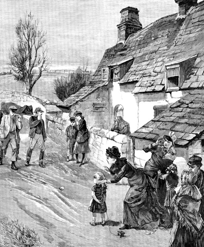 The Llanerch Colliery Explosion, at Abersychan, Monmouthshire: bringing home the dead, 1890. Creator: Unknown.