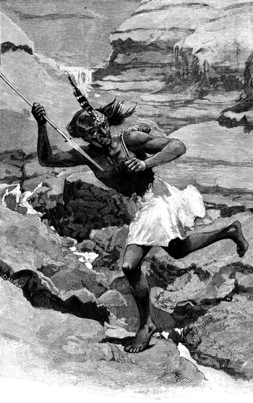 Sketches in the island of Formosa: first sight of an aboriginal savage, 1890. Creator: Unknown.