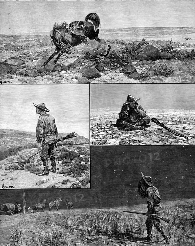 A day’s antelope-hunting in Nevada, North America, 1890. Creator: Unknown.