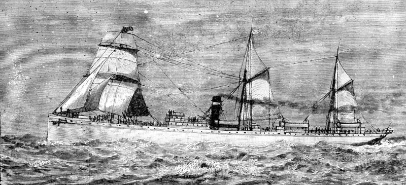 The steamship Quetta, wrecked in Torres Straits, North Australia, 1890. Creator: Unknown.