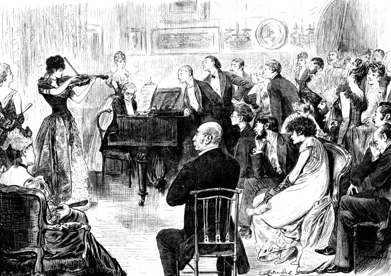 And they marvelled while the music delivered its message - which is different for every soul, 1890. Creator: R. Taylor.