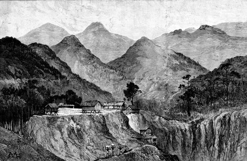 The Lushai Expedition: the village of Larkia, 1890. Creator: Unknown.