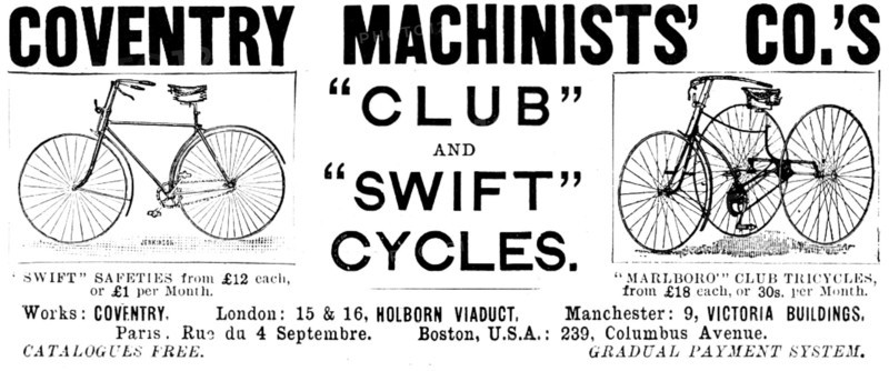 Advertisement for the Coventry Machinists’ Co., 1890. Creator: Unknown.