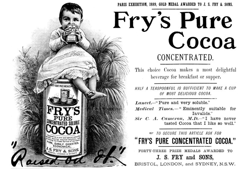 Advertisement for Fry's Pure Cocoa, 1890. Creator: Unknown.