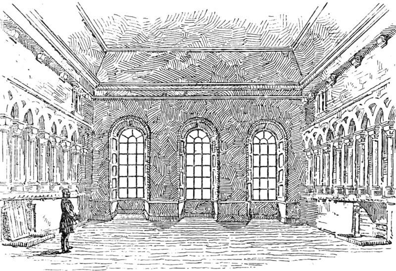 Proposed restoration of the Chapter House, Durham Cathedral..., the Chapter House as it is, 1890. Creator: Unknown.