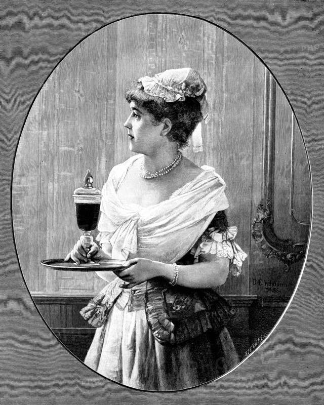 Spiced Wine - by O. Erdmann, engraved by permission of the publisher, F. Hanfstaengl, Munich, 1890 Creator: Unknown.