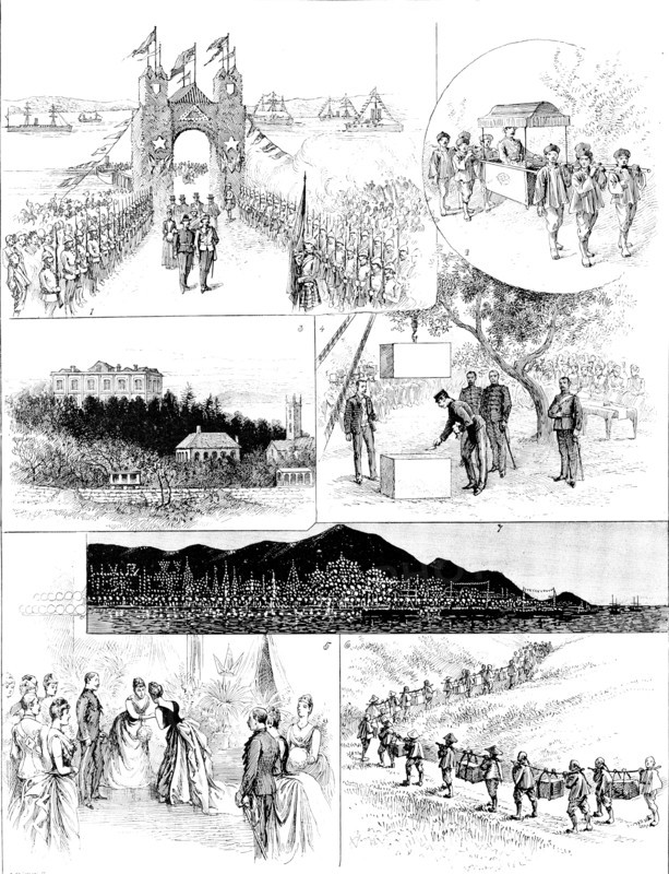 Visit of the Duke and Duchess of Connaught to Hong-Kong, 1890. Creator: Carl Hentschel.