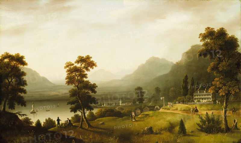 Carter's Tavern at the Head of Lake George, between 1817 and 1818. Creator: Francis Guy.