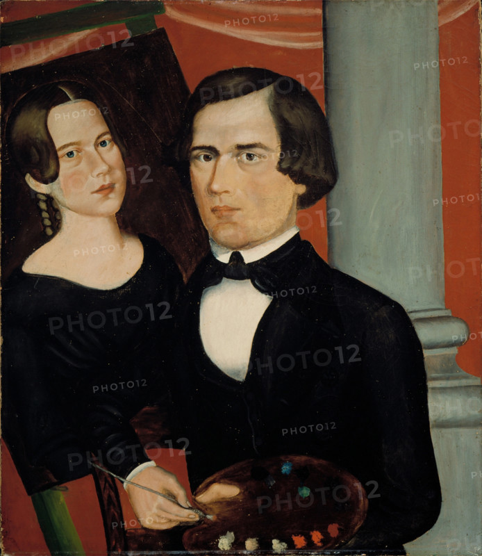 Artist and his Subject, c1845. Creator: Unknown.