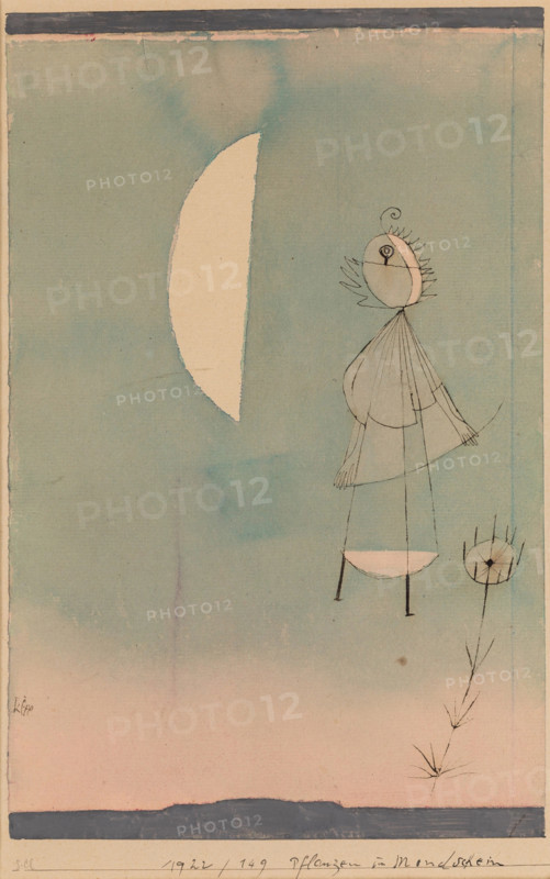 Plants in Moonlight, 1922. Creator: Paul Klee.