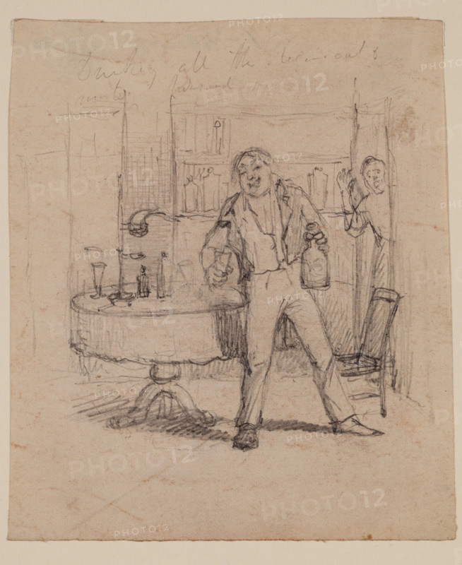 A Taste for Chemistry, c1820-1865. Creator: David Claypoole Johnston.