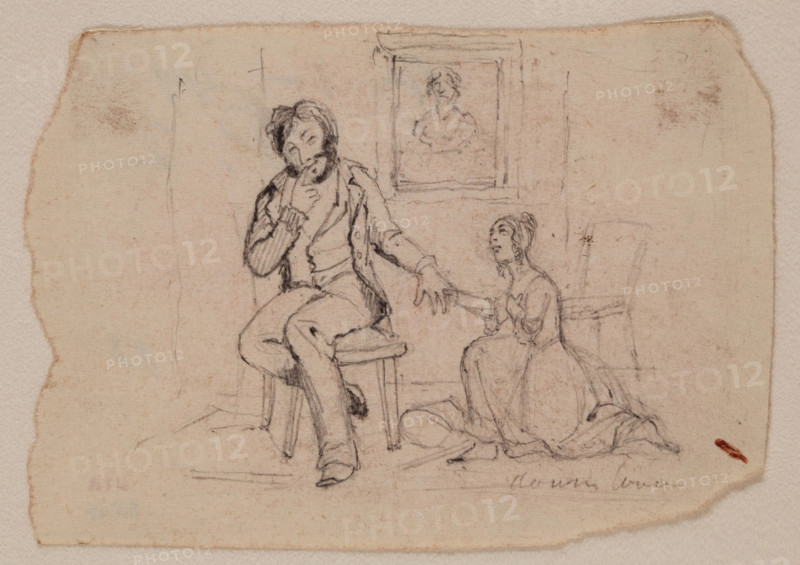 Popping the Question, c1820-1865. Creator: David Claypoole Johnston.