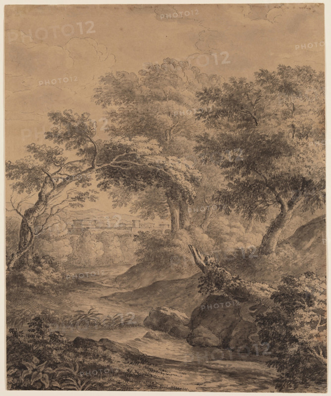Classical Landscape with a Distant City, c1800s. Creator: Luigi Gasparini.