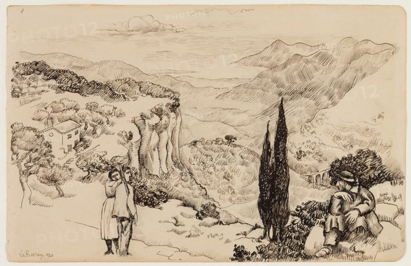 Landscape, Grasse, c1920s. Creator: Roger de la Fresnaye.