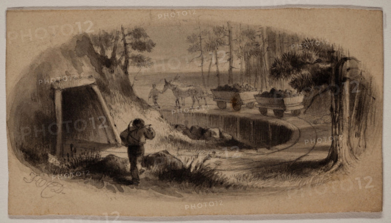 Mine Site, 19th century. Creator: Felix Octavius Carr Darley.