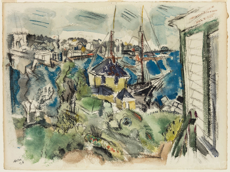 Pertaining to Stonington Harbor, 1926. Creator: John Marin.