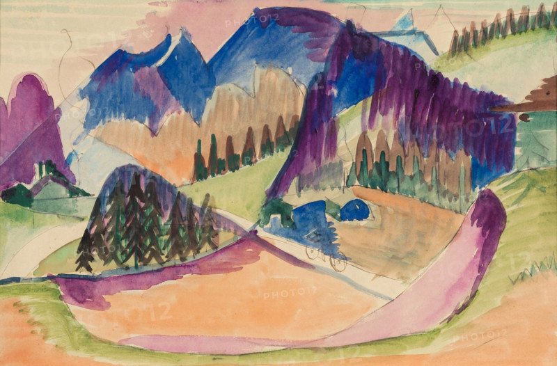 Mountain Landscape, between 1923 and 1926. Creator: Ernst Kirchner.