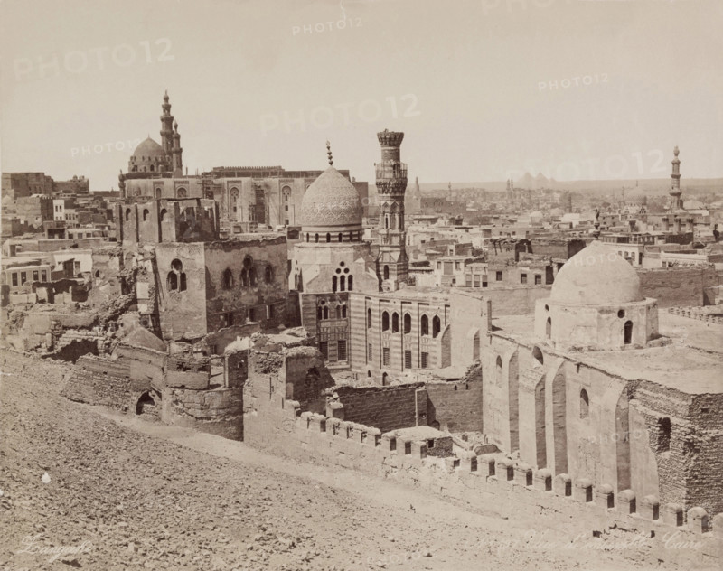 Panoramic View of Cairo Looking toward Giza, 19th century. Creator: Zangaki.