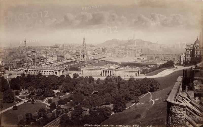 Edinburgh from the Castle, between 1870 and 1880. Creator: James Valentine.