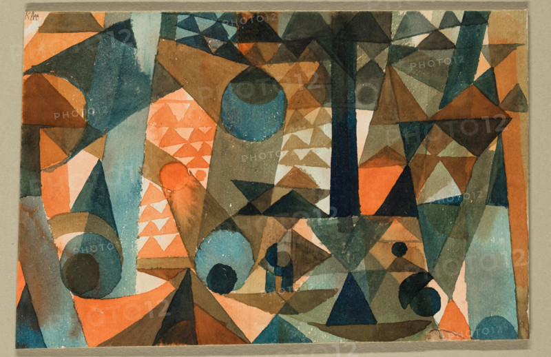 Translucencies, Orange-Blue, 1915. Creator: Paul Klee.